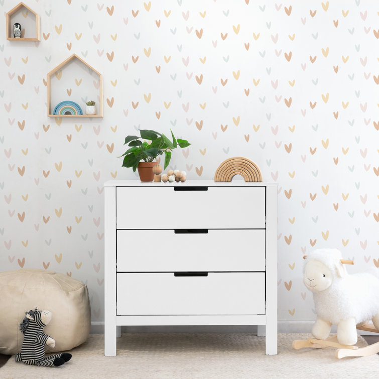 Colby Modern White 3-Drawer Nursery Dresser with Soft Close