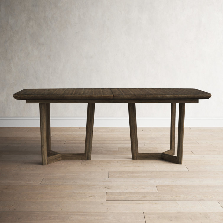 Cumberland Rectangular Extendable Dining Table in Natural Brown Wood
