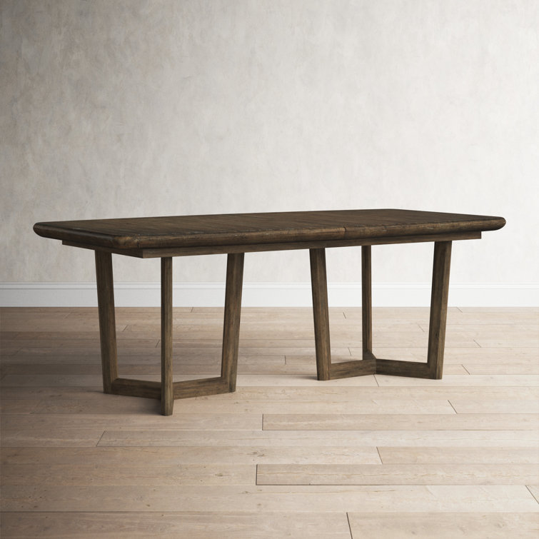 Cumberland Rectangular Extendable Dining Table in Natural Brown Wood