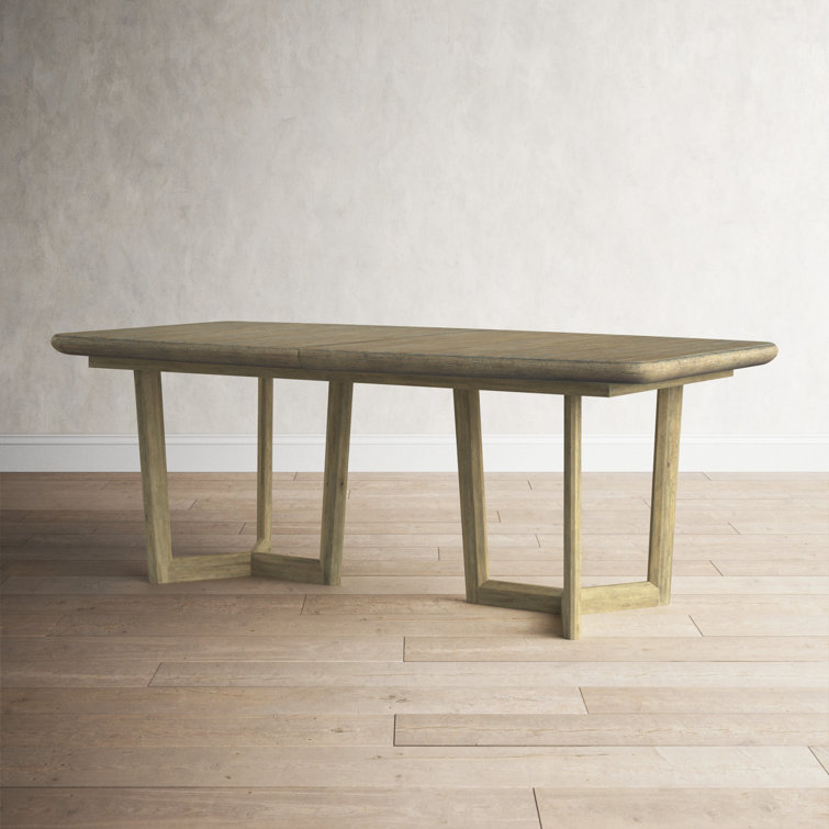 Anders Natural Wood Geometric Extendable Dining Table