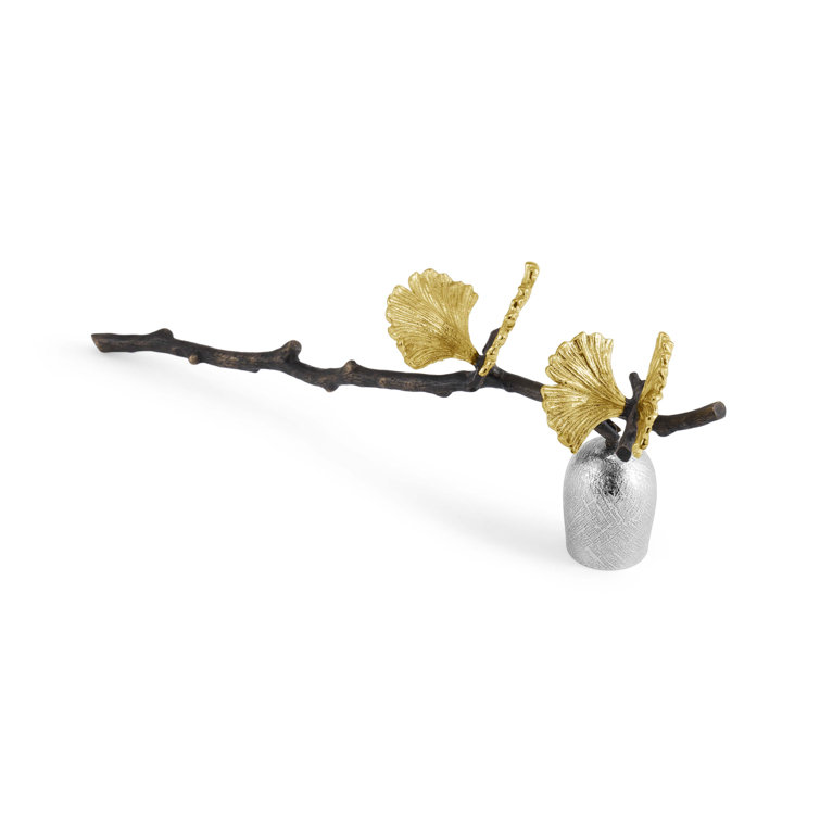 Handmade Oxidized Metal and Bronze Butterfly Ginkgo Candle Snuffer