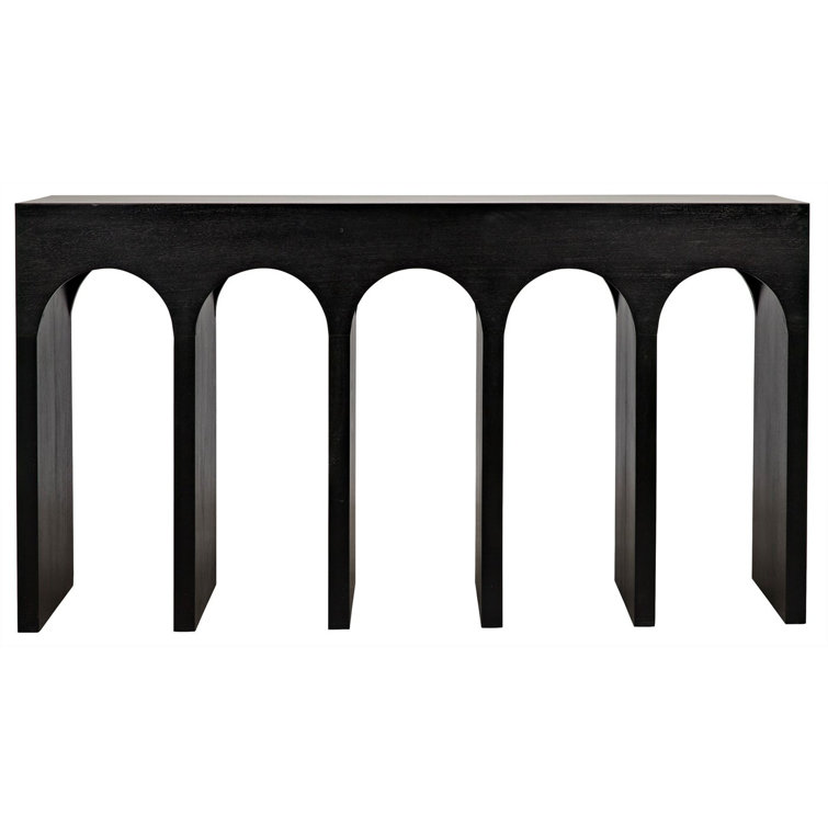 ArchBridge 59'' Hand-Rubbed Black Mahogany Console Table