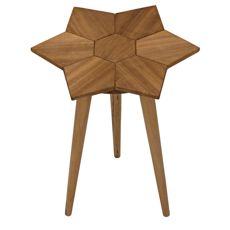 Classic Round Solid Wood 20" Petal Side Table