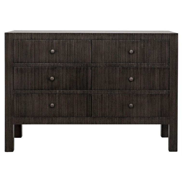 Conrad Double Black Mahogany 6-Drawer Dresser