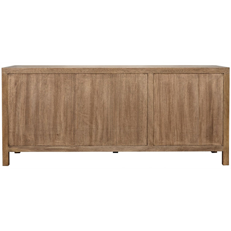 Quadrant Concave Diamond 76'' Washed Walnut Sideboard