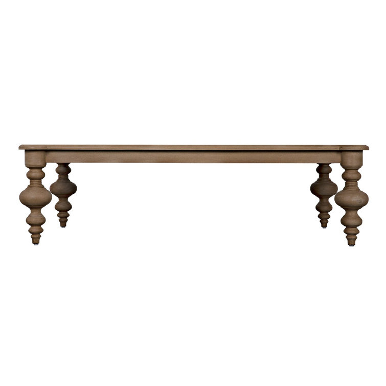 Weathered Mahogany Symmetrical Rectangular Coffee Table