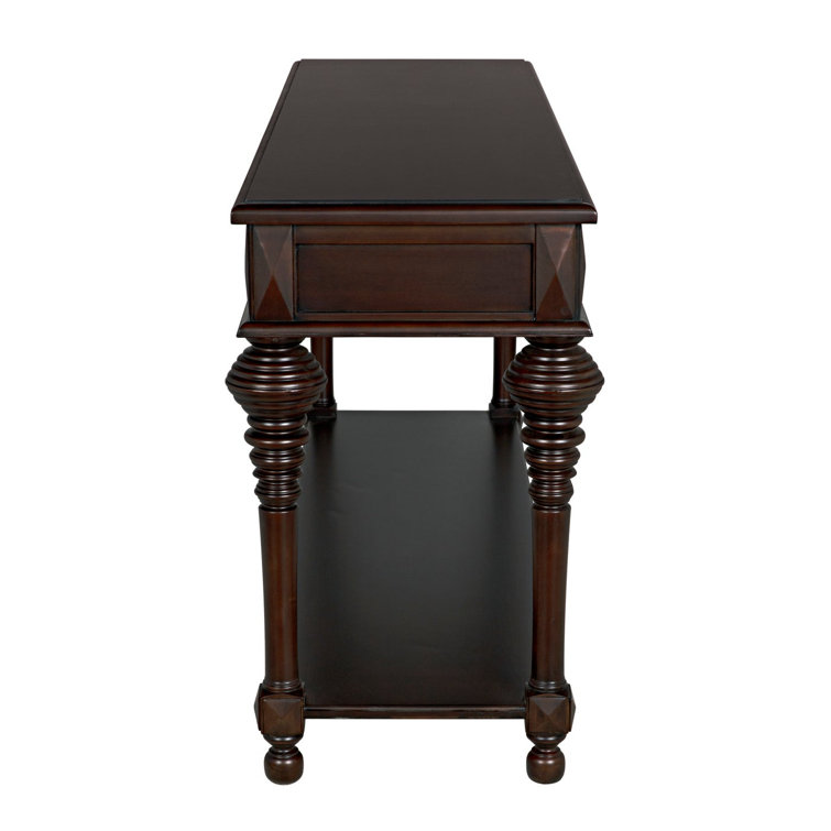 Colonial 72'' Distressed Brown Solid Wood Console Table