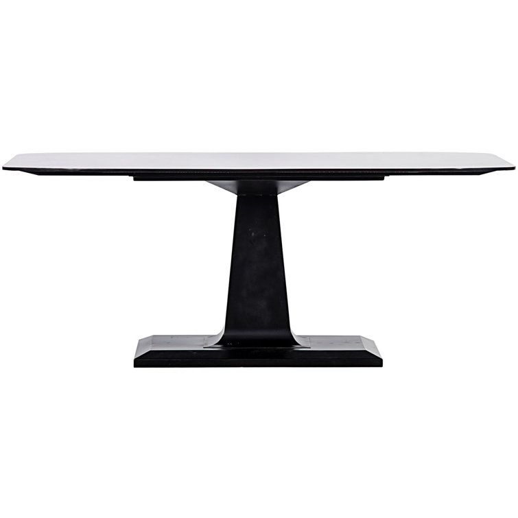Amboss Sleek Black Wood Rectangular Dining Table