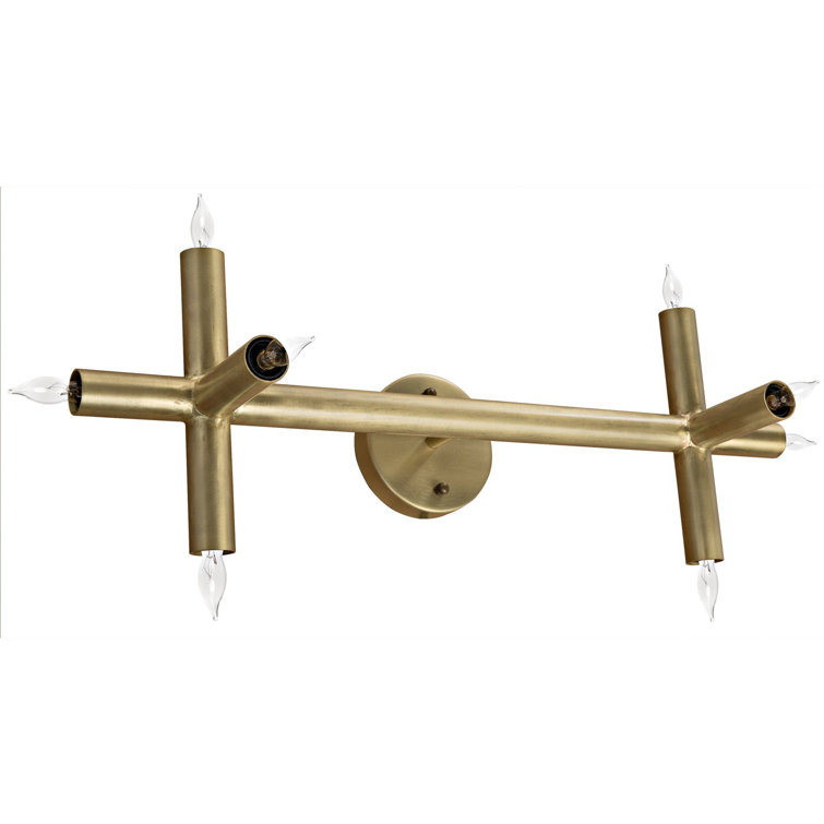Salome Antique Brass 8.5" Direct Wired 8-Light Sconce