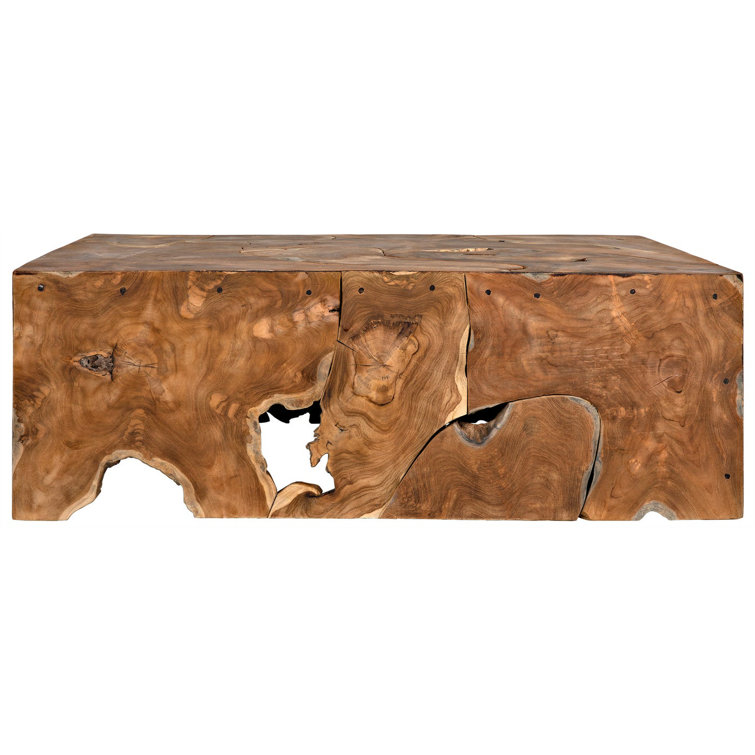 Noir Vert Classic Teak Wood Rectangular Coffee Table