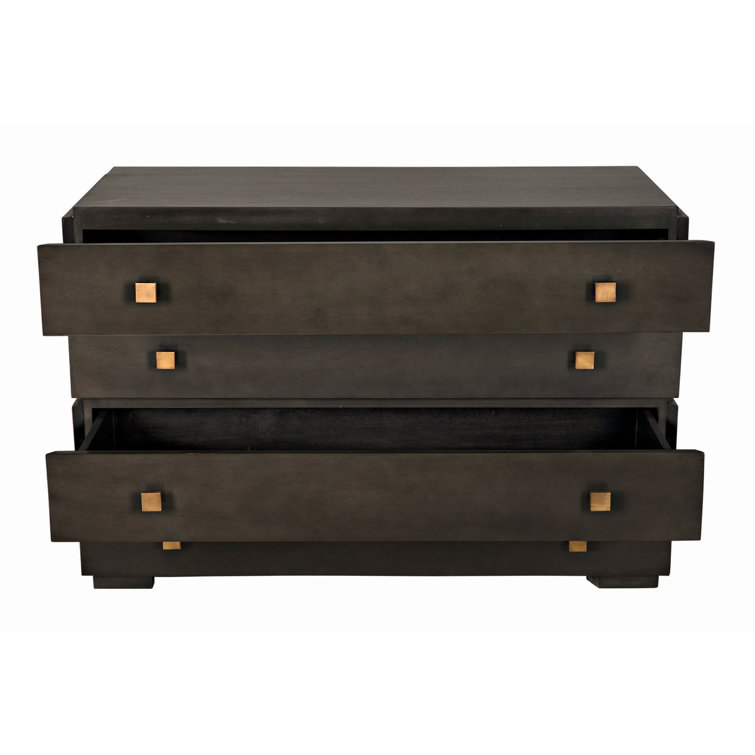 Hofman Solid Mahogany 4-Drawer Dresser in Rich Brown