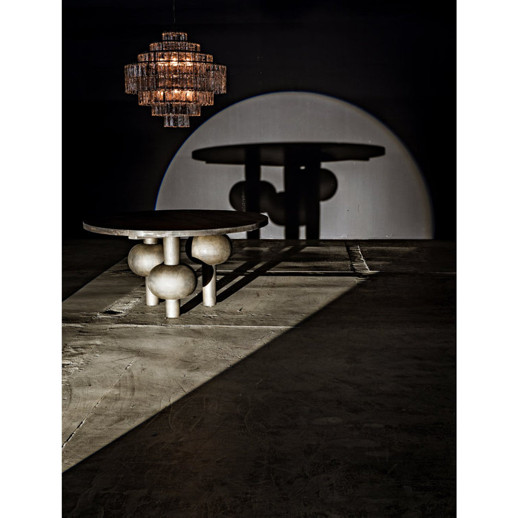Black Metal and Glass Tiered Chandelier