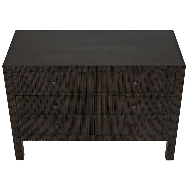 Conrad Double Black Mahogany 6-Drawer Dresser