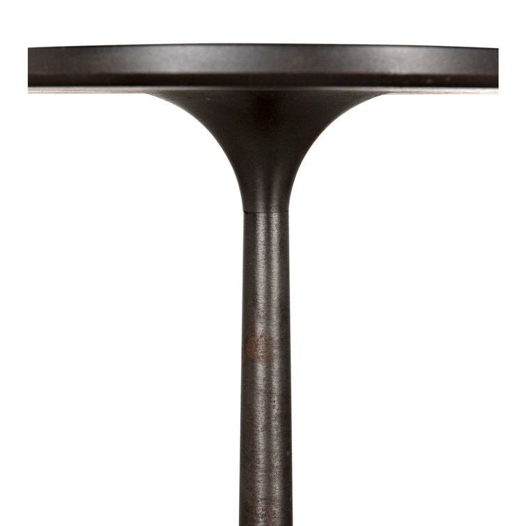 Elegant Round Metal and Glass 12" Accent Table