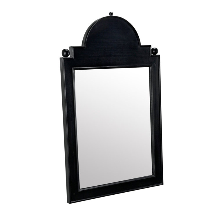 Jess Rectangular Black Wood Wall Mirror