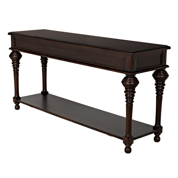 Colonial 72'' Distressed Brown Solid Wood Console Table