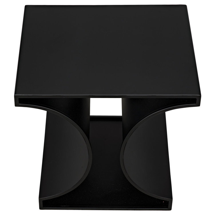 Alec Geometric Black Metal Industrial Side Table