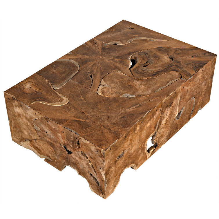 Noir Vert Classic Teak Wood Rectangular Coffee Table