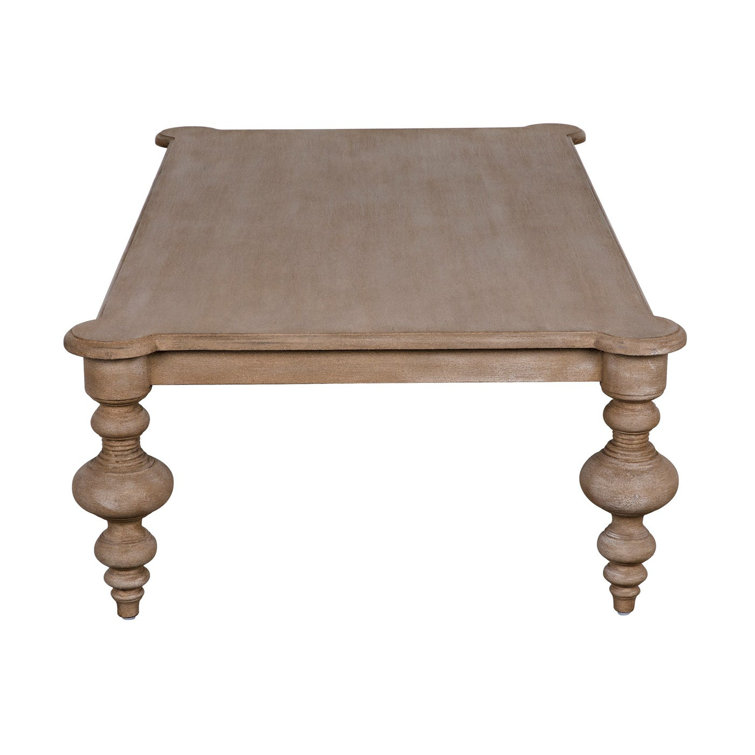 Weathered Mahogany Symmetrical Rectangular Coffee Table