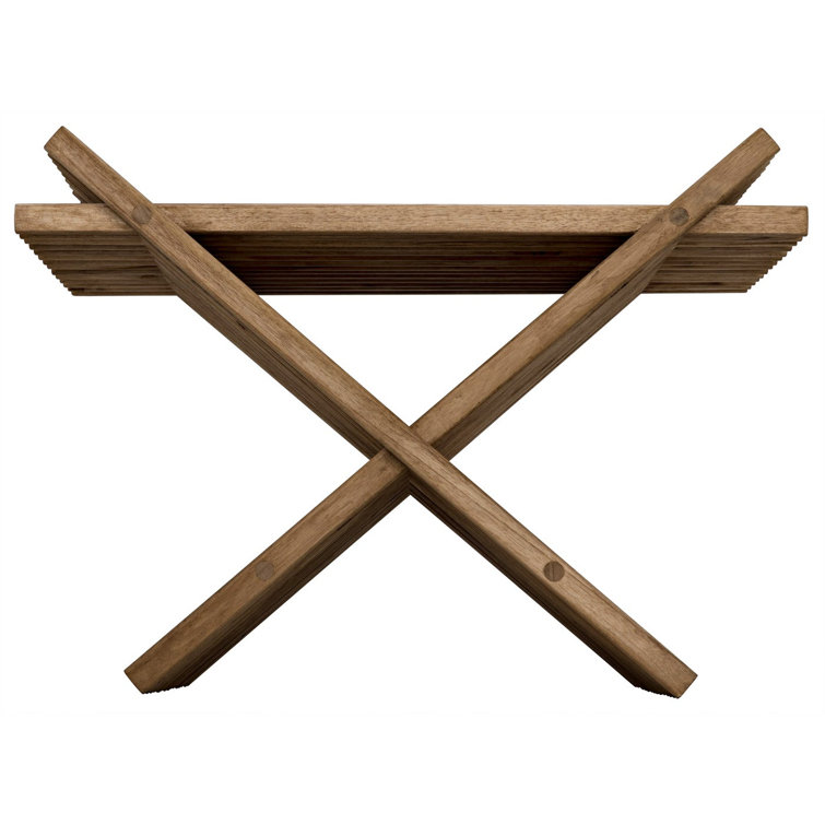 Luxurious Teak Solid Wood Folding Accent Stool