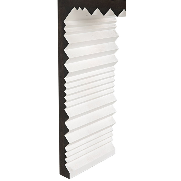 Nelson 60'' Ebony Walnut and White Carved Detail Console Table