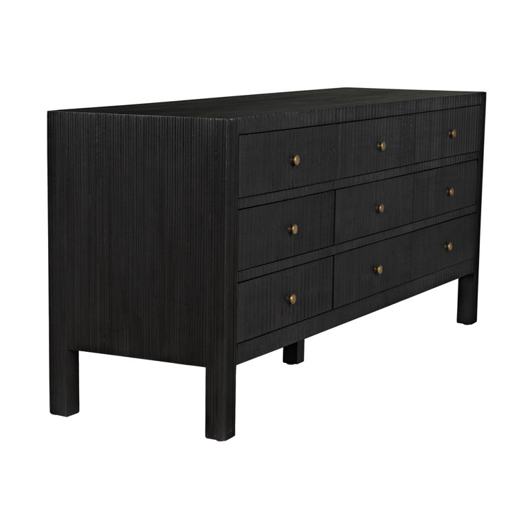 Conrad Mid-Century 9-Drawer Mahogany Dresser in Dark Brown