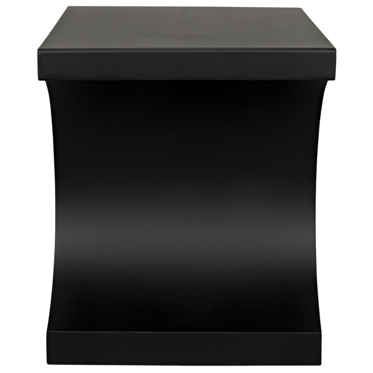 Alec Geometric Black Metal Industrial Side Table