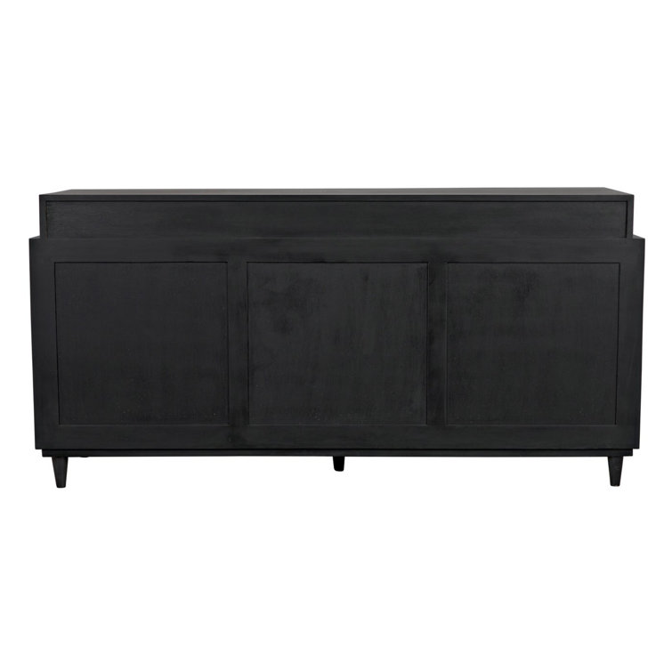 Hermosa Mid-Century Mahogany 72'' Sideboard with Caned Cupboards