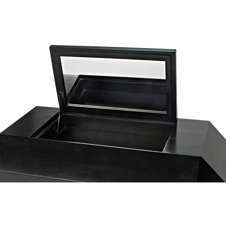 Rhiana Vintage-Inspired Hand-Rubbed Black Mahogany Accent Chest