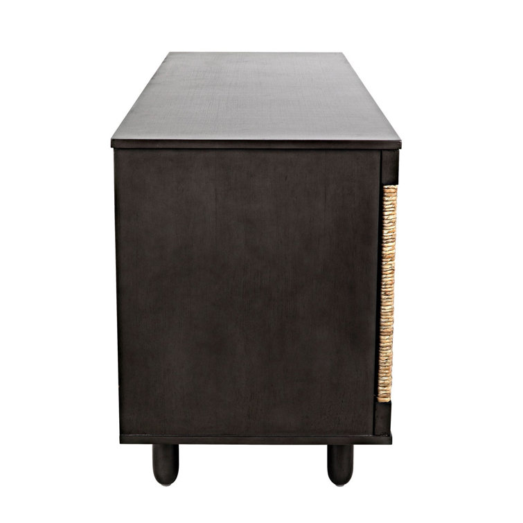Brook 76.5" Pale Mahogany and Seagrass Sideboard