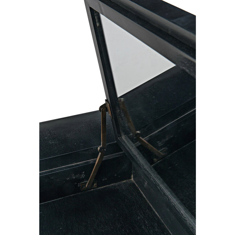 Rhiana Vintage-Inspired Hand-Rubbed Black Mahogany Accent Chest