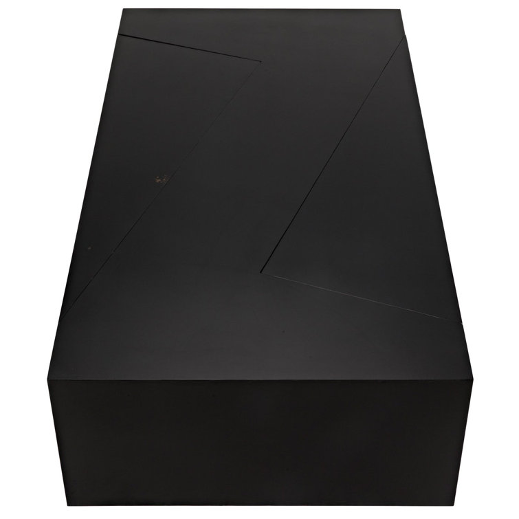 Noir Black Rectangular Metal Coffee Table
