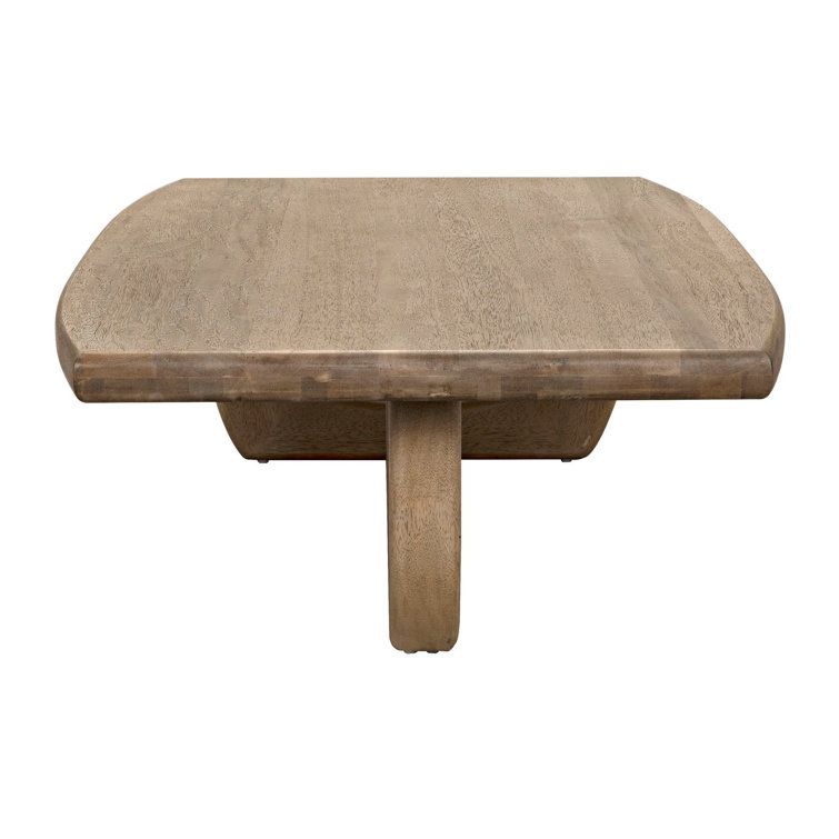 Retro Bleached Walnut Rectangular Coffee Table, 72"