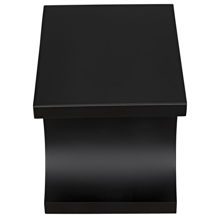 Alec Geometric Black Metal Industrial Side Table
