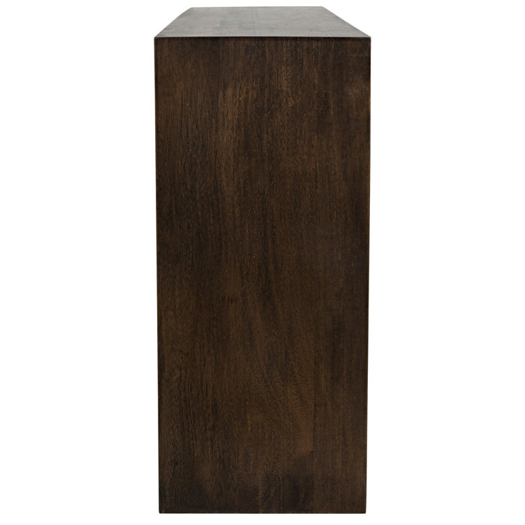 Nelson 60'' Ebony Walnut and White Carved Detail Console Table