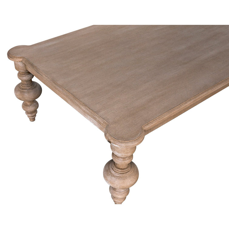 Weathered Mahogany Symmetrical Rectangular Coffee Table