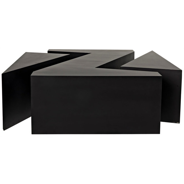 Noir Black Rectangular Metal Coffee Table