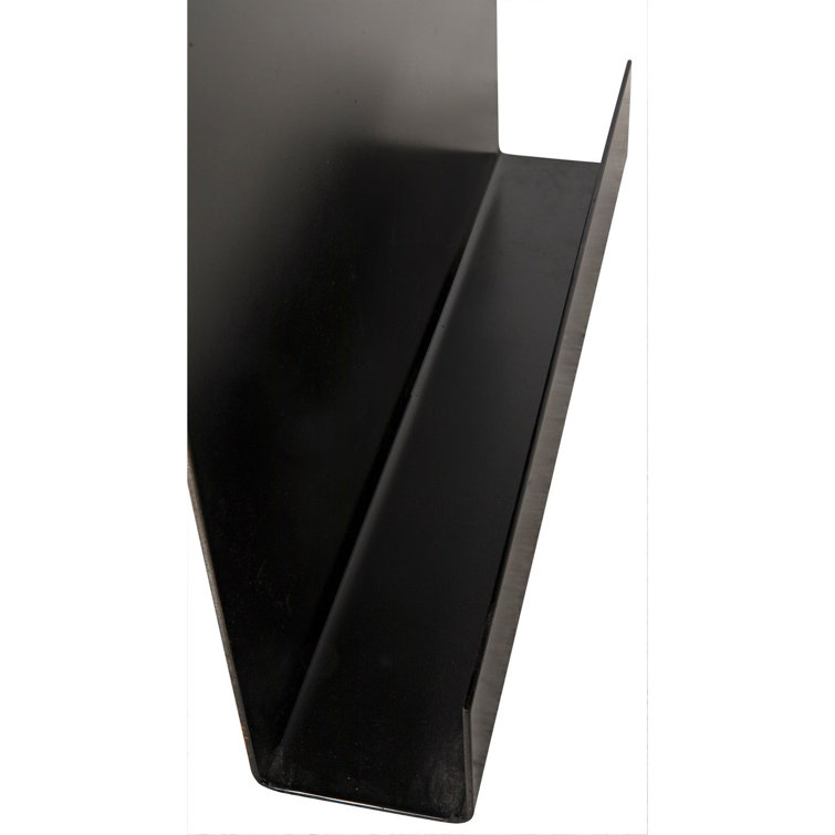 Noir Rustic Charm 60" Black Wood & Metal Writing Desk