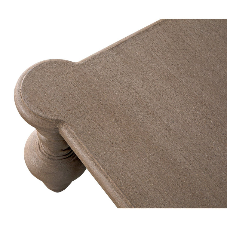 Weathered Mahogany Symmetrical Rectangular Coffee Table
