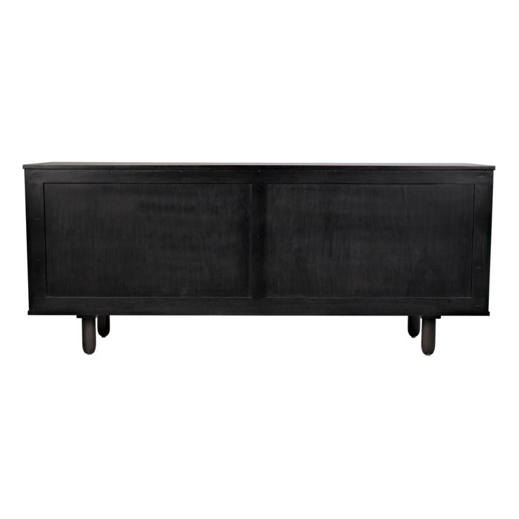 Brook 76.5" Pale Mahogany and Seagrass Sideboard