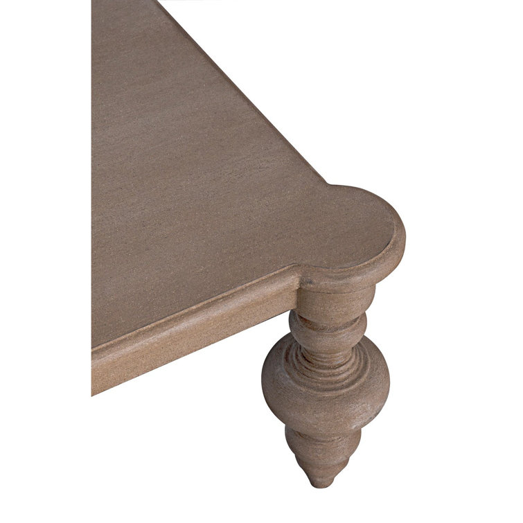 Weathered Mahogany Symmetrical Rectangular Coffee Table