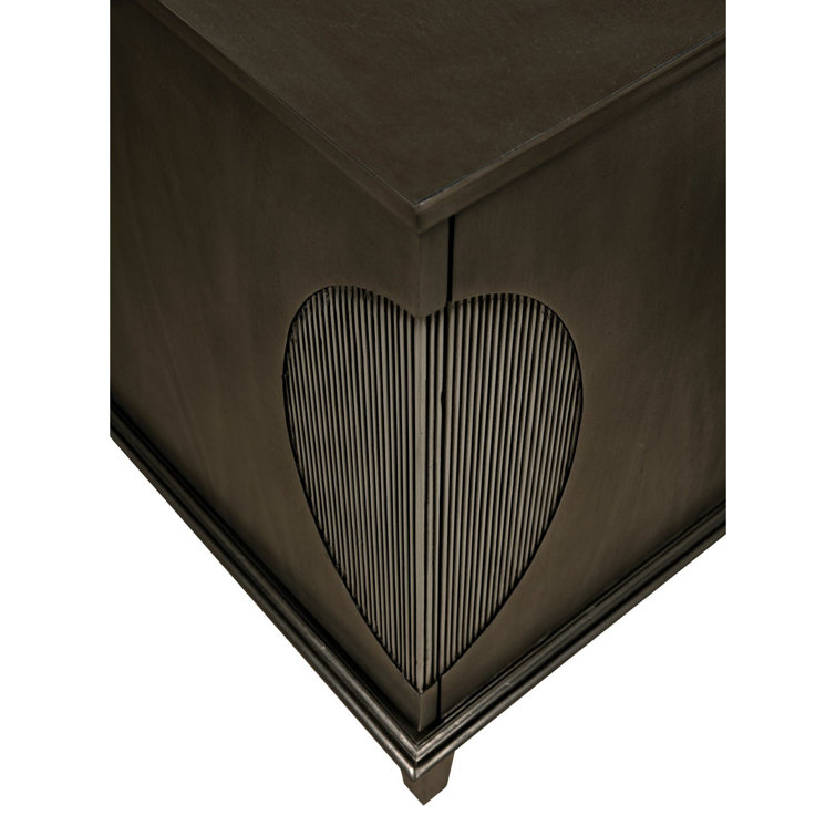 Dumont 74.5'' Black Mahogany Hand-Carved Sideboard