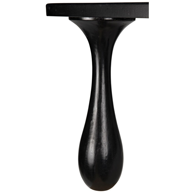 Noir Hand-Rubbed Black Drop Coffee Table, 33x64 in