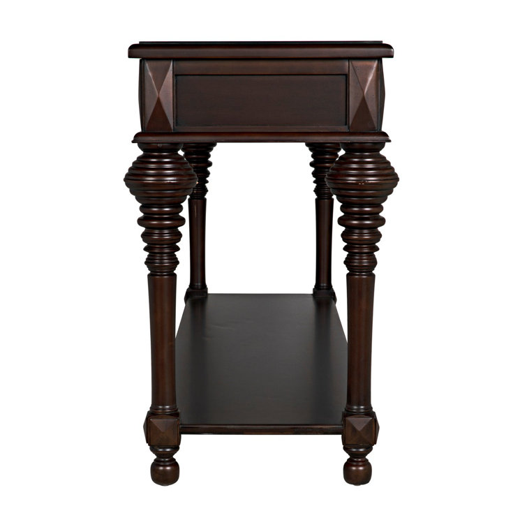 Colonial 72'' Distressed Brown Solid Wood Console Table