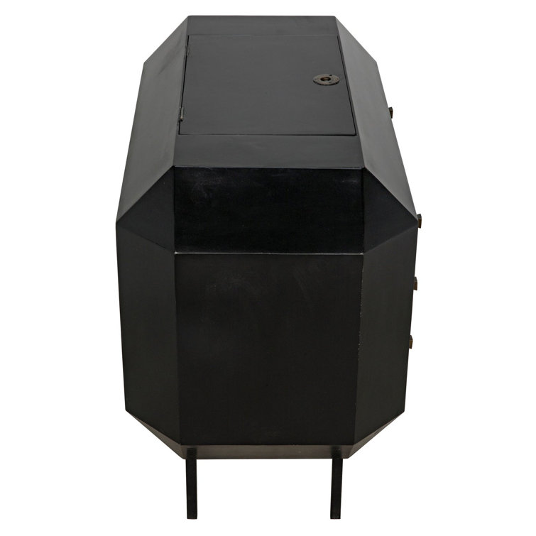 Rhiana Vintage-Inspired Hand-Rubbed Black Mahogany Accent Chest