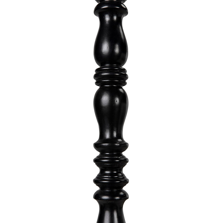 Hand Rubbed Black Queen Mahogany Spindle Bed