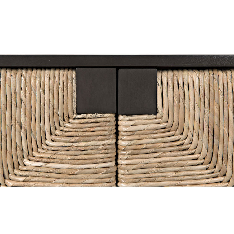 Brook 76.5" Pale Mahogany and Seagrass Sideboard