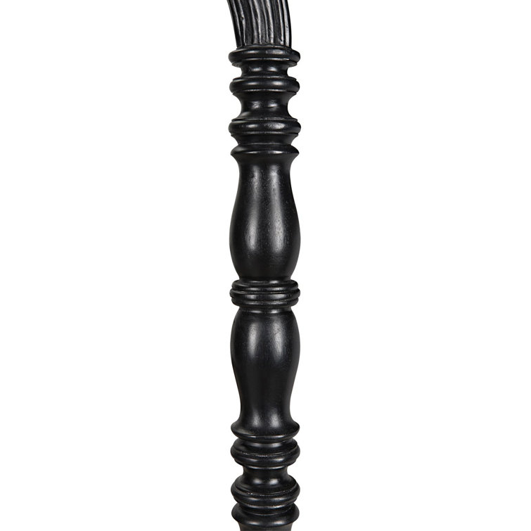 Hand Rubbed Black Queen Mahogany Spindle Bed