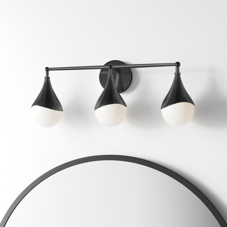 Ariana Old Bronze 3-Light LED Bath Bracket with Opal Glossy Glass