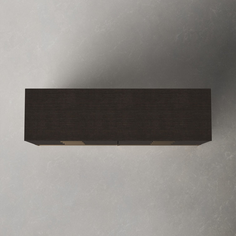 Transitional Charcoal Gray and Gold Dresser with 6 Soft Close Drawers